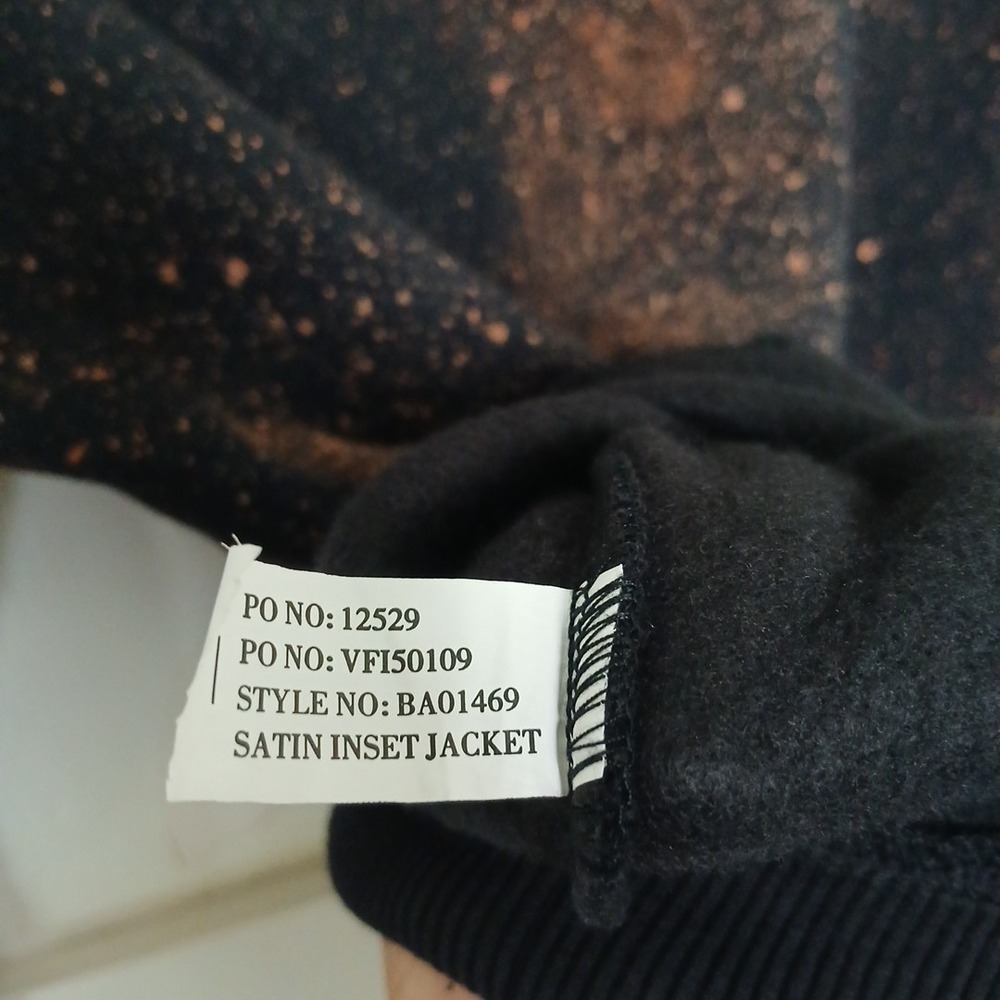 Harley-Davidson Jacket Satin Inset Soft Shell Women's XL Black Bleach Dye Marin - Picture 12 of 12